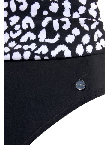 LASCANA Badeanzug in schwarz-weiß