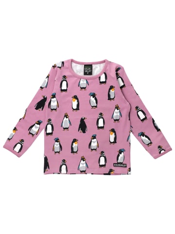 Villervalla Shirt Langarm Penguin in Rosa