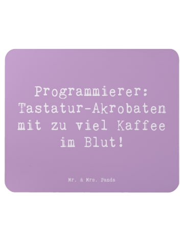 Mr. & Mrs. Panda Mousepad Spruch Programmierer Kaffeeheld mit Sp... in Lavendeltraum