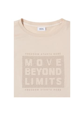 Cecil Langarmshirt in pearl beige