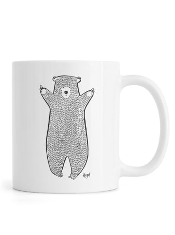 Juniqe Tasse "Bear 2" in Schwarz & Weiß