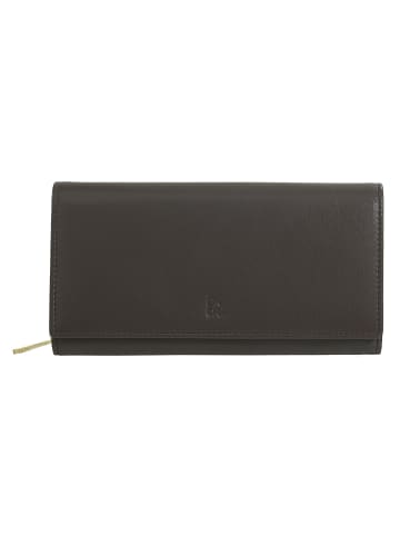 DuDu Geldbörse Leder 19 cm in coffee brown