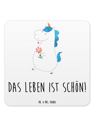 Mr. & Mrs. Panda Coaster Einhorn Spaziergang mit Spruch in Weiß