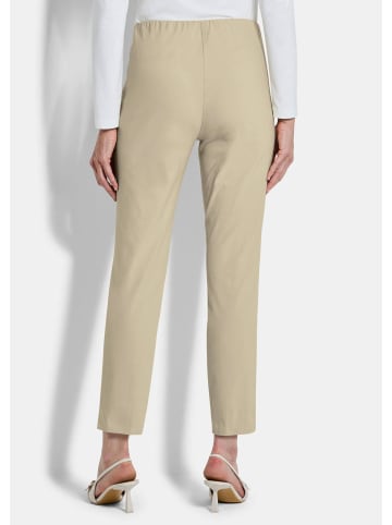 GOLDNER Kurzgröße:  Bengalinhose Elegante 7/8-Hose mit Schlupfbund in beige