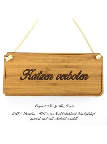 Mr. & Mrs. Panda Türschild Katzen verboten mit Spruch in Keine Angabe
