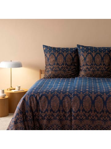 Bassetti Fein Satin Bettwäsche Gold Decor in blau