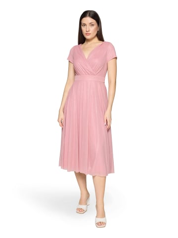 Vera Mont Cocktailkleid im Glitzer-Look in Silver/Rosé