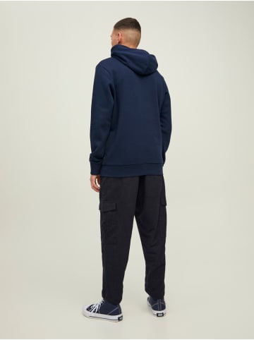 Jack & Jones Warmer Logo Print Hoodie Sweater Pullover JJELOGO in Navy