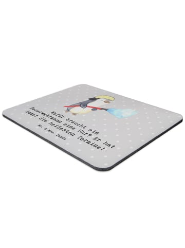 Mr. & Mrs. Panda Mauspad Feuerwehrmann Termine mit Spruch in Grau Pastell