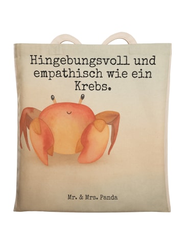 Mr. & Mrs. Panda shopping bag Sternzeichen Krebs Design mit Spruch in Weiß