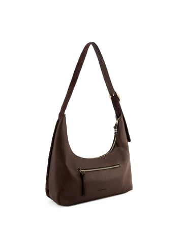 FREDs BRUDER Weave Harmony Schultertasche Leder 18.5 cm in dark chocolate