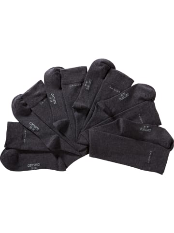 camano Baumwolle Unisex-Kniestrümpfe 3 Paar ca-soft in anthrazit-meliert
