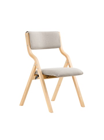 SoBuy Klappstuhl in Hellgrau - (B)54 x (H)95 x (T)15cm