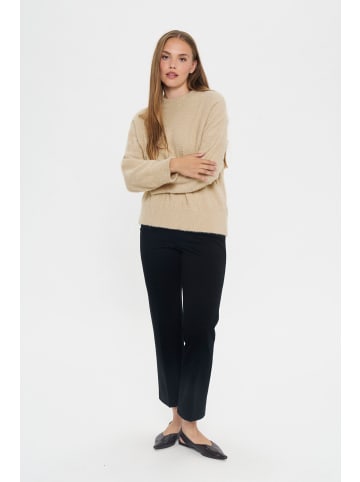 SAINT TROPEZ Strickpullover NushaSZ Gerade Passform in Bleached Sand