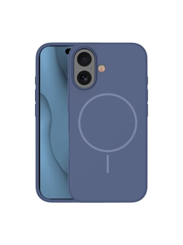 COFI 1453 TFO Silicone Thin Mag kompatibel mit Apple iPhone 16 Dunkelblau in Dunkelblau