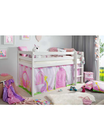 TICAA TICAA Hochbett "Prinzessin Liora" Kiefer weiß in Weiß