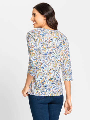 WITT WEIDEN Print-Shirt in ocker-jeansblau-bedruckt