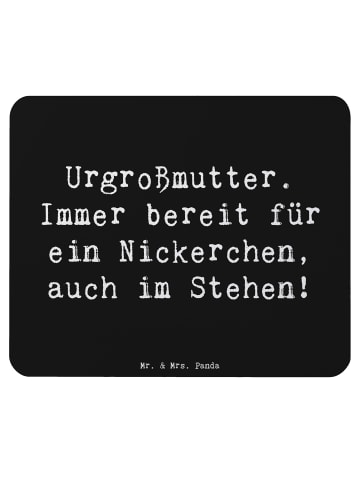 Mr. & Mrs. Panda Mauspad Urgroßmutter Nickerchen mit Spruch in Schwarz