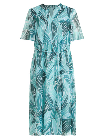 BETTY & CO Chiffonkleid mit Flügelärmeln in Petrol/Mint
