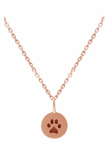 Gemshine Halskette mit Anhänger Hund Katze Pfote in rose gold coloured