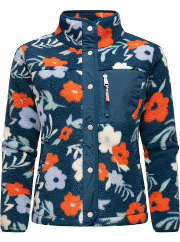 ragwear Plüschjacke Appopis Print in Petrol