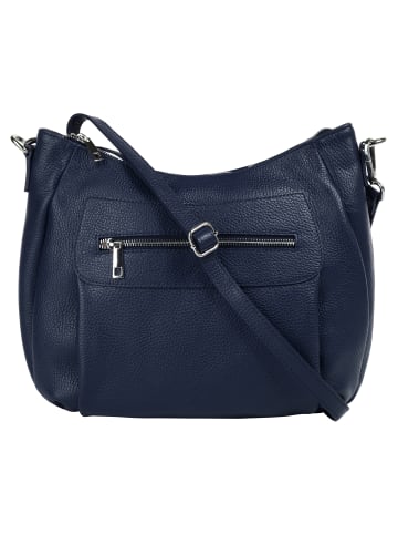 Samantha Look Umhängetasche echt Leder in blau