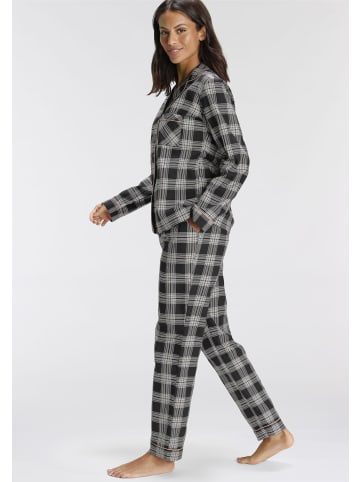 H.I.S Pyjama in schwarz-kariert
