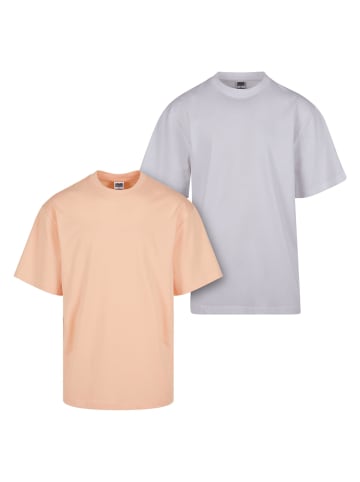 Urban Classics T-Shirts in softapricot+white