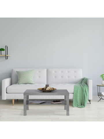 relaxdays Couchtisch in Grau - (B)90 x (H)45 x (T)55 cm