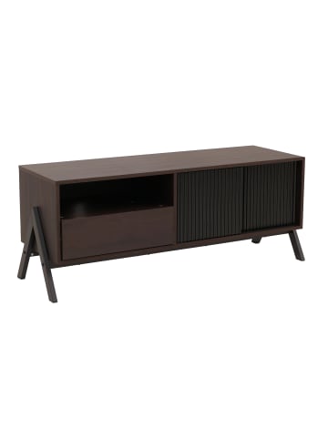 MCW TV-Rack O40 mit Schiebetür und Schublade, Walnuss-Optik