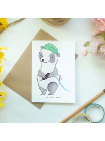 Mr. & Mrs. Panda Grußkarte Tätowierer Herz ohne Spruch in Weiß