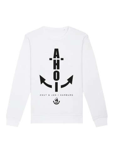 F4NT4STIC Sweatshirt Ahoi Anker Knut & Jan Hamburg in weiß