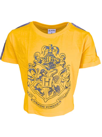 Harry Potter T-Shirt Harry Potter Crop Top mit Glitzer in Gelb