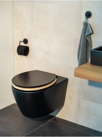 Wenko WC-Sitz Bambusa Black, WC-Sitz Mod. Bambusa Black in Schwarz