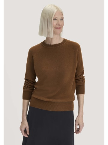 Hessnatur Hessnatur Pullover Relaxed BETTER RECYCLING aus Cashmere mit Recycling-Anteil in bernsteinbraun