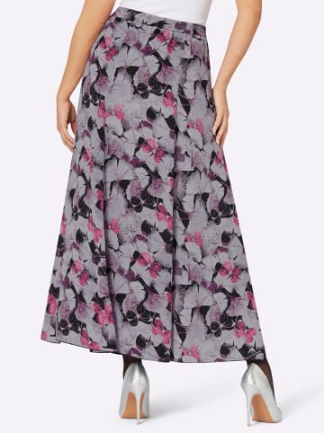 creation L Webrock in schwarz-flieder-bedruckt