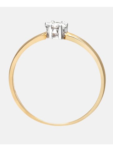Diamant L'éternel Cluster-Ring aus 375 Gelbgold mit Diamant