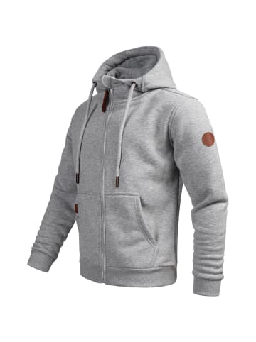 Alessandro Salvarini Jacke Alessandro Salvarini Herren Sweatjacke AS292 in Hellgrau