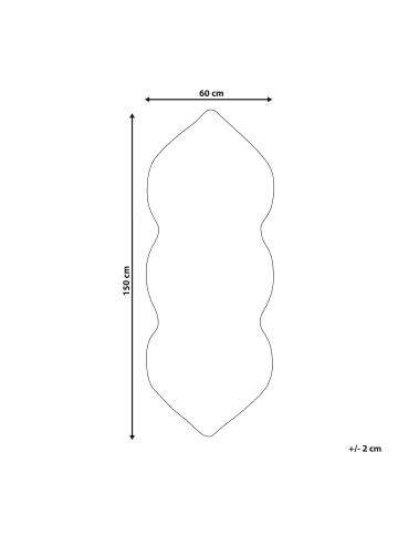 Beliani Badematte CANBAR in Beige - (W) 150 x (L) 60 cm