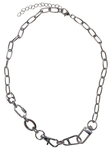 Urban Classics Urban Classics Unisex Various Fastener Necklace in silver