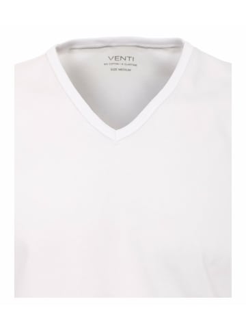 CASAMODA V-Kragen T-Shirt für Herren in weiss