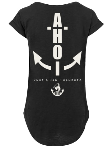 F4NT4STIC Long Cut T-Shirt Ahoi Anker Knut & Jan Hamburg in schwarz