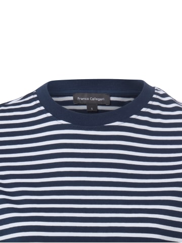 Franco Callegari Shirt in marine weiß