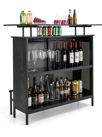 COSTWAY Bartisch Küche 120x50x106,5cm in Schwarz