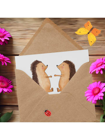 Mr. & Mrs. Panda Deluxe Karte Igel Liebe mit Spruch in Weiß