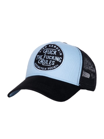 King Kerosin King Kerosin Trucker Cap F*ck The F*cking Rules in blau