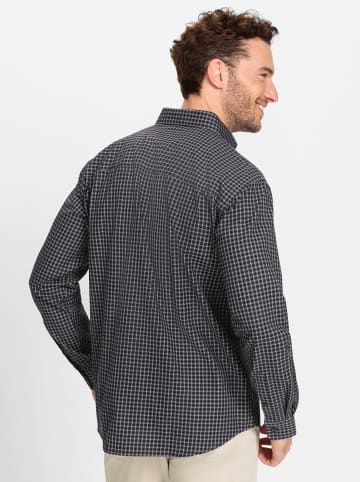 WITT WEIDEN Langarmhemd in grau-gemustert