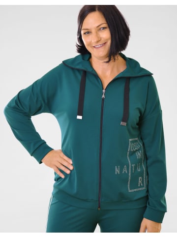 Navigazione Sweatjacke in petrol