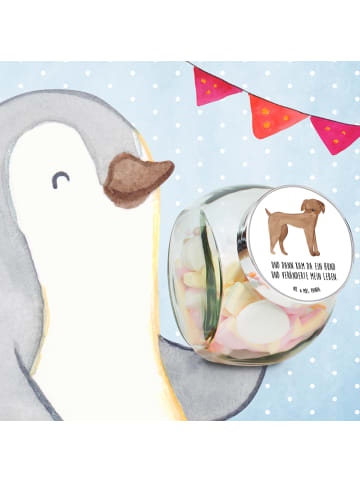 Mr. & Mrs. Panda Glasdose Hund Dogge mit Spruch in Weiß