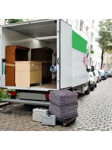 relaxdays 8 x Umzugsdecke in Grau - (B)200 x (H)150 cm